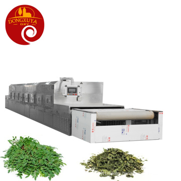 Continuous Convyor Belt Microwave Drying Sterilizing Machine For Moringa  Herb Leaves